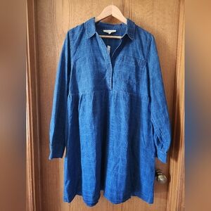 Madewell Plaid Denim Shirtdress